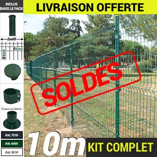 Soldes Pack Poteaux Rond Vert 10m soldes pack poteau rond 10m