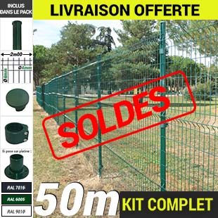 Soldes Pack Poteaux Rond Vert 50m soldes pack poteau rond 50m