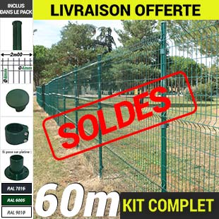 Soldes Pack Poteaux Rond Vert 60m soldes pack poteau rond 60m