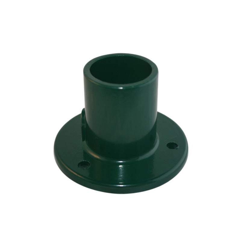 Platines Vert Fondblanc Platine verte RAL 6005 en aluminium pour poteau rond