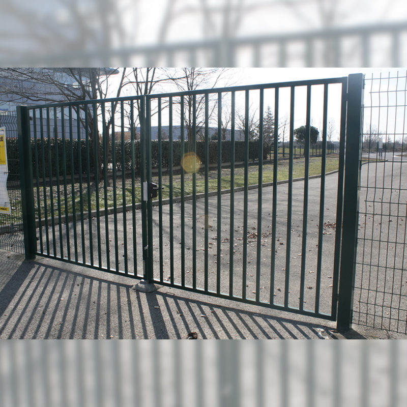 Portail Barreaude Portail Barreaudé Vert RAL 6005 Double protection en acier galvanisé avec enduction PVC