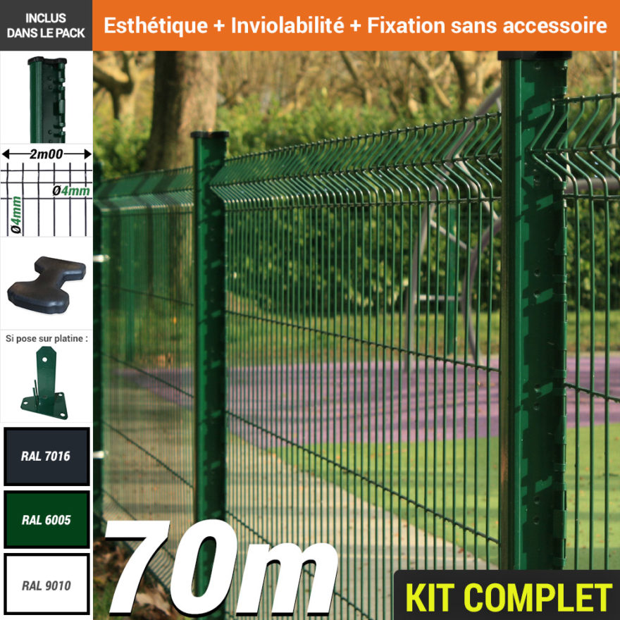 Pack Poteau H Serie 4 Vert 70m
