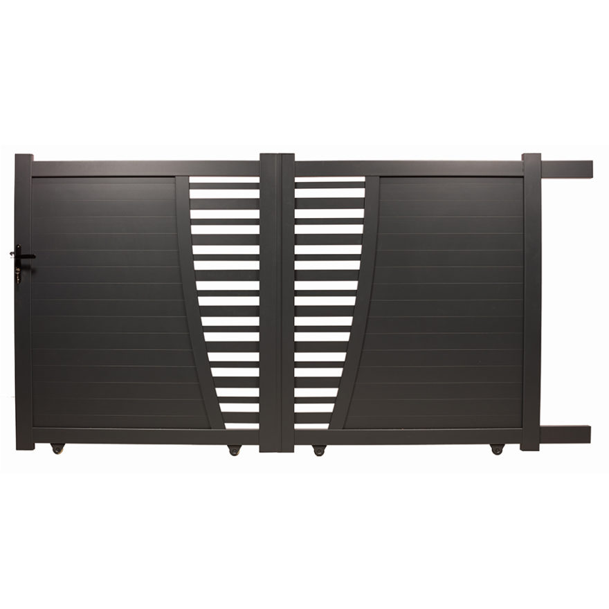Portail Aluminium Coulissant Lacanau Portail coulissant Lacanau aluminium thermolaqué Gris Anthracite Hauteur 170cm
