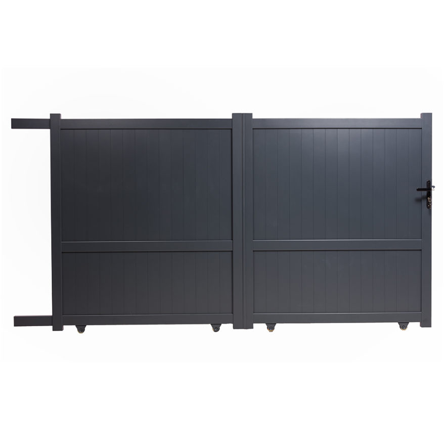 Portail Aluminium Coulissant Menton Portail coulissant menton aluminium thermolaqué Gris Anthracite Hauteur 170cm