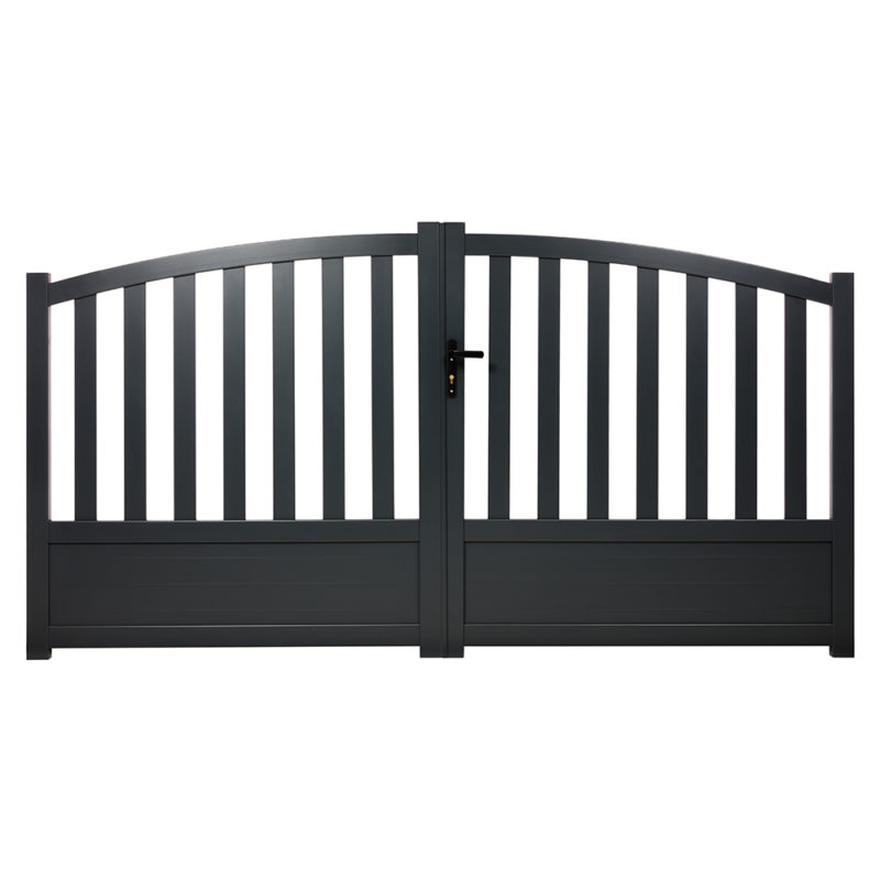 Portail Aluminium Double Battant Poitiers Portail aluminium en GRIS ANTHRACITE thermolaqué hauteur 170cm battant