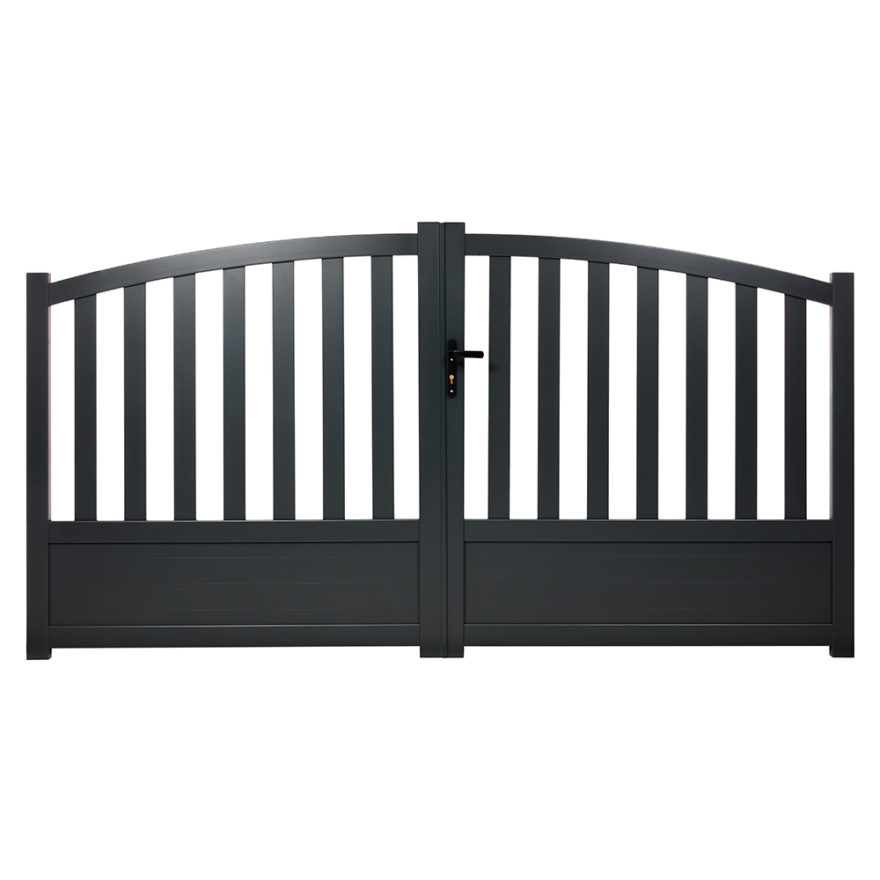 Portail Aluminium Double Battant Poitiers Portail aluminium en GRIS ANTHRACITE thermolaqué hauteur 170cm battant
