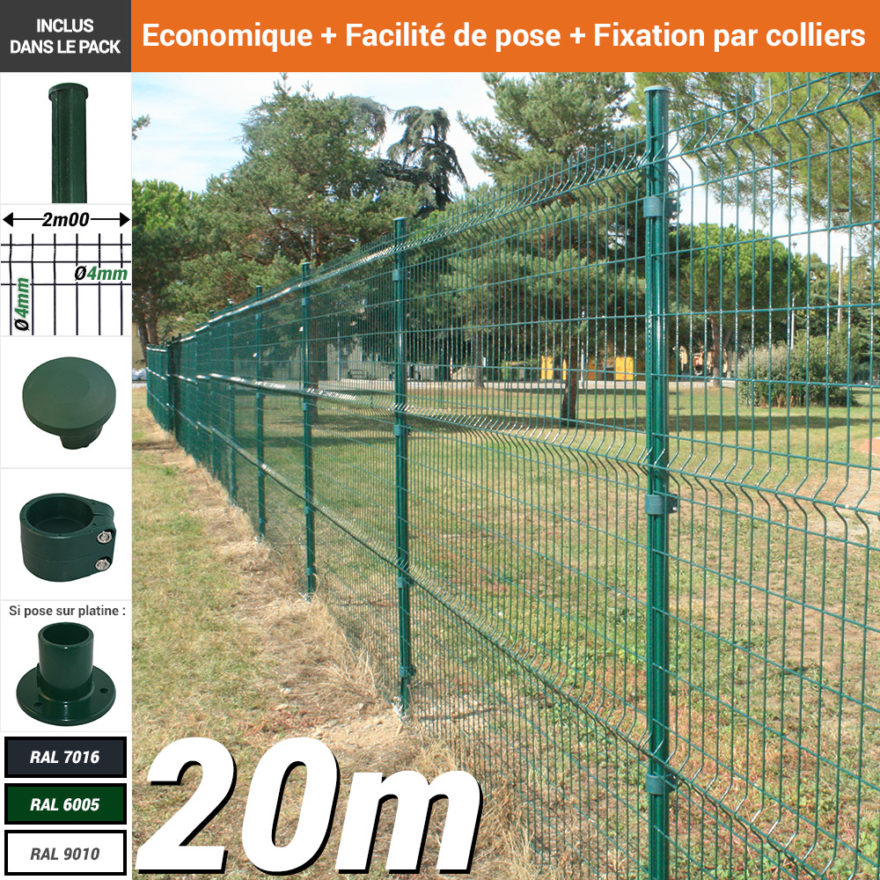 pack-poteaux-ronds-vert-20m