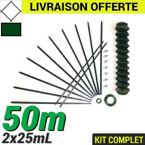 Pack Grillage Simple Torsion 50m Pack grillage rigide simple torsion 50m maille losange 50x50