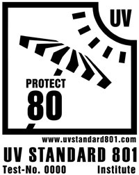 Label UV standard 801 pour parasol