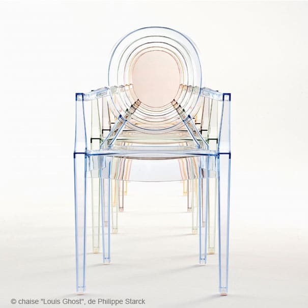 La chaise "Louis Ghost", de Philippe Starck.