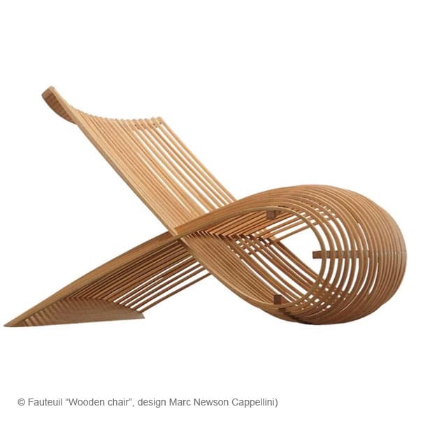 Fauteuil en hêtre Wooden Chair, design Marc Newson (Cappellini)