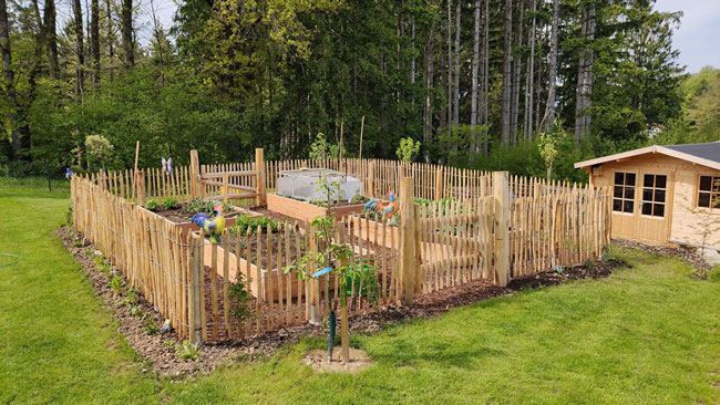 Ganivelle pour clôturer son potager