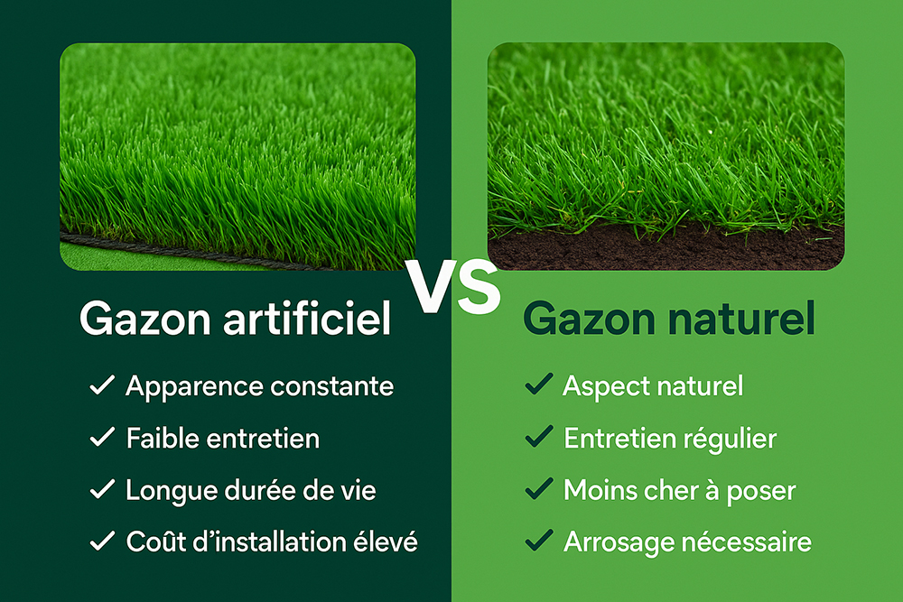 Comparatif Gazon Naturel Synthetique Tableau comparatif gazon synthétique / naturel