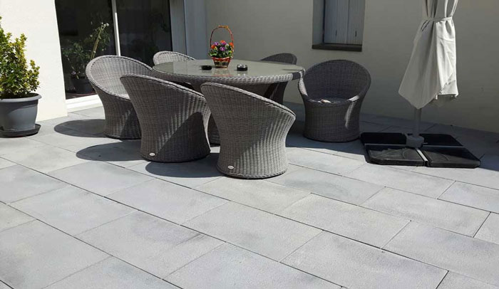 Terrasse en béton imprimé