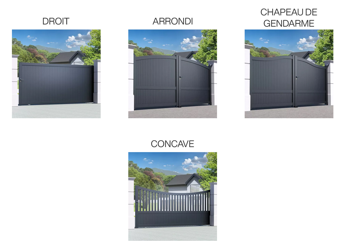 Portail aluminium : différentes formes existantes
