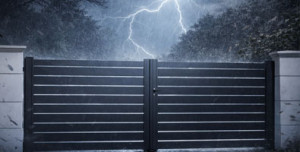 Portail dans une tempête