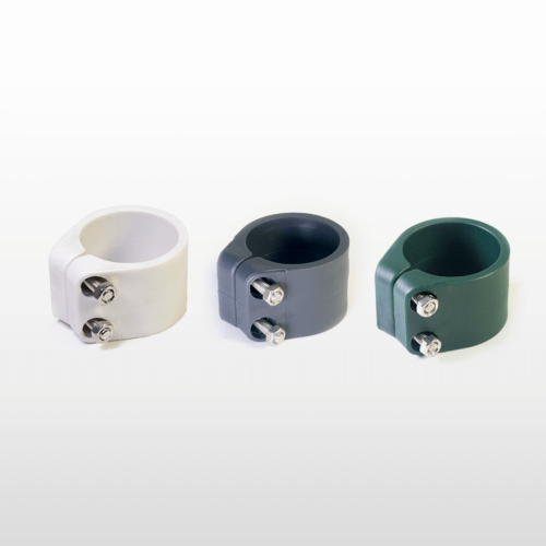 Lot De 2 Colliers De Fixation Pour Serres De Poteau De Clôture - Acier Galvanisé, 60mm