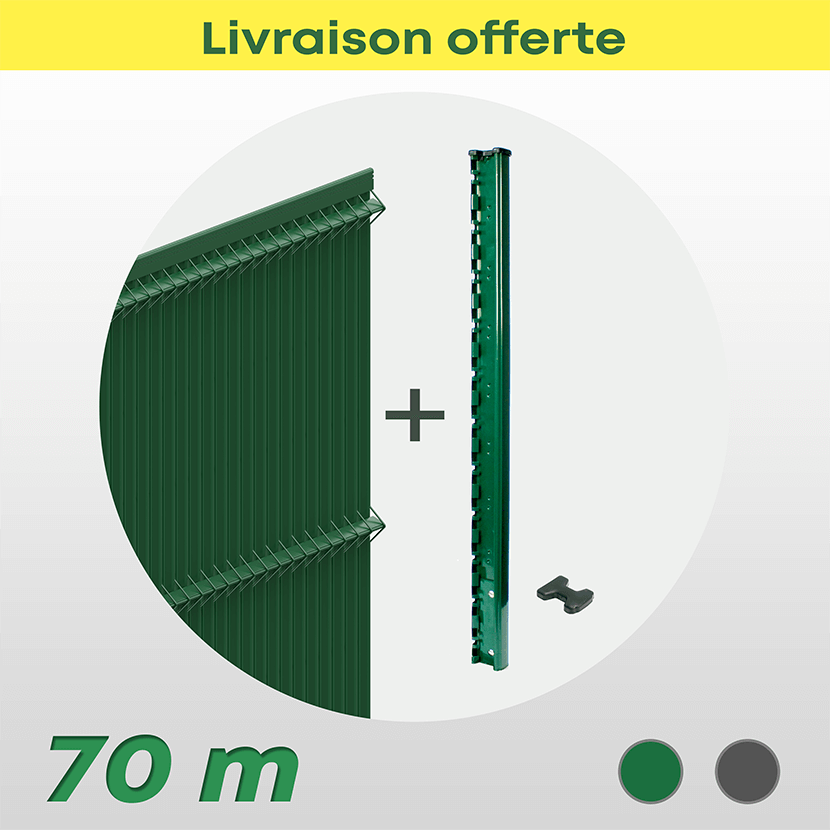 Kit Grillage Rigide Et Occultant Pvc (70 M) Kit Grillage Rigide Et Occultant Pvc (70 M)