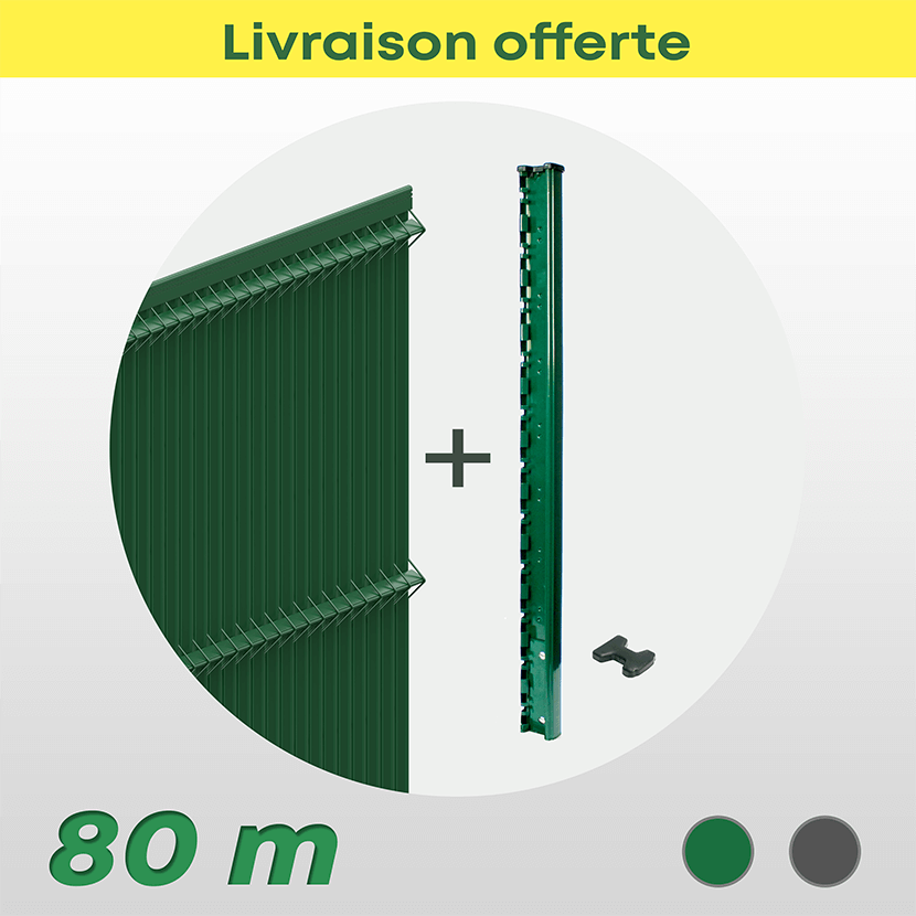 Kit Grillage Rigide Et Occultant Pvc (80 M) Kit Grillage Rigide Et Occultant Pvc (80 M)