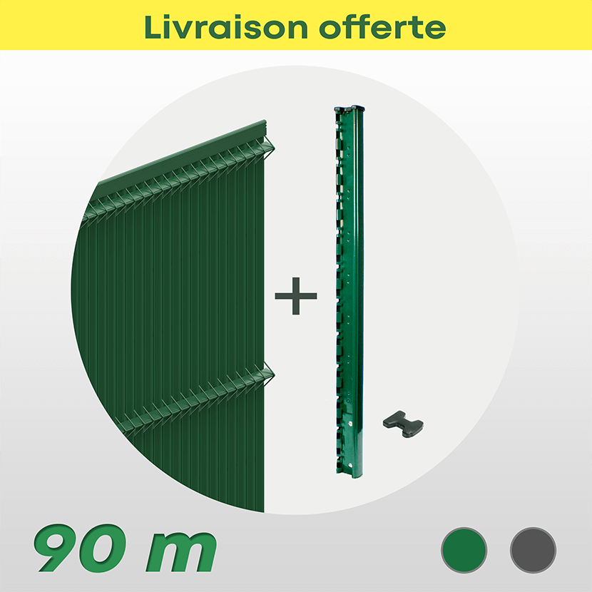 Kit Grillage Rigide Et Occultant Pvc (90 M) Kit Grillage Rigide Et Occultant Pvc (90 M)
