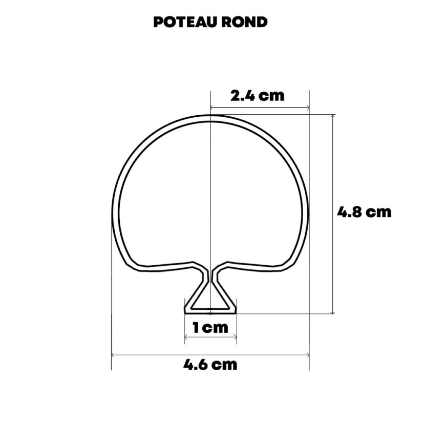 Poteau Rond taille