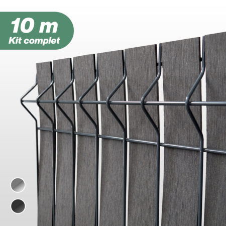 Kit Grillage Rigide Et Lattes Composite 10 M