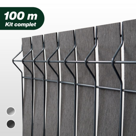 Kit Grillage Rigide Et Lattes Composite 100 M