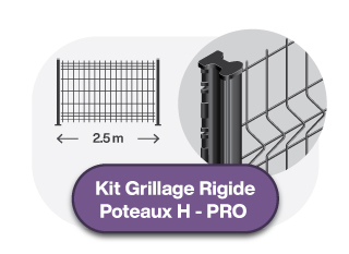 Kit grillage rigide poteaux HPRO