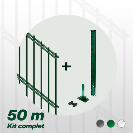 Grillage rigide : Kit de grillage rigide double fil longueur 50m