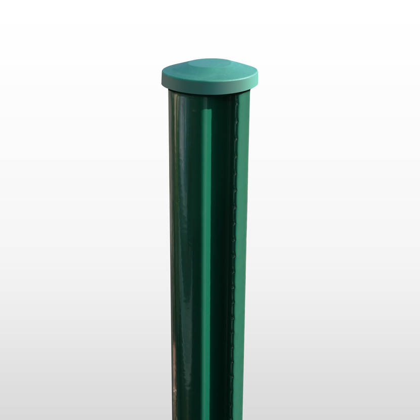 Grillage rigide : poteau rond vert RAL 6005