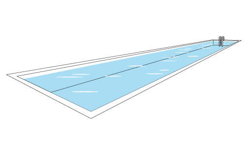 Type de piscine - illustration d'une piscine couloir de nage