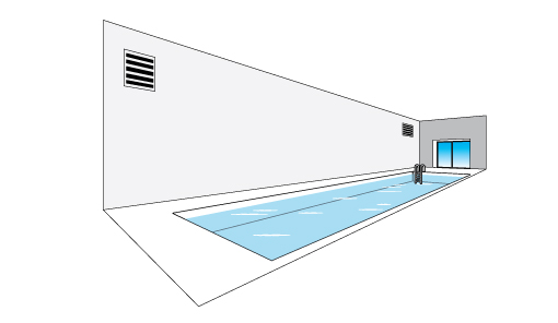 Type de piscine - illustration d'une piscine d'intérieur