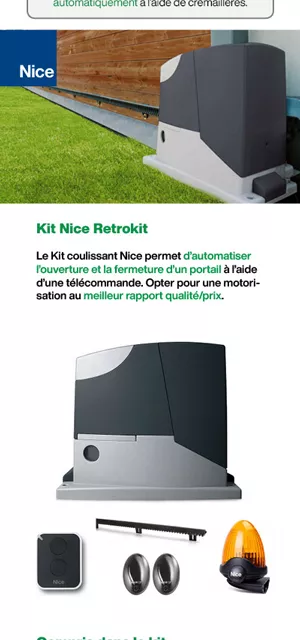 Aide sur la motorisation pour portail coulissant en aluminium