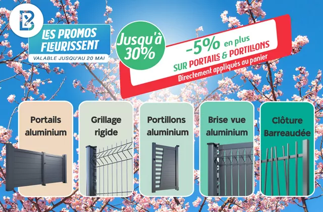 Promotions sur les portails, portillons, grillages et occultants