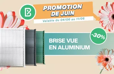 Bodeor : Profitez des réductions sur nos kits de grillage rigide, portail aluminium et brise vue.