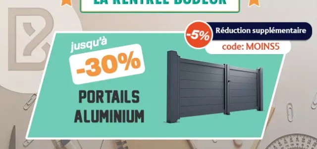 Bodeor : Profitez des réductions sur nos kits de grillage rigide, portail aluminium et brise vue.