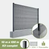Kit grillage rigide poteau H renforcé avec occultation aluminium (Ø4/5mm)