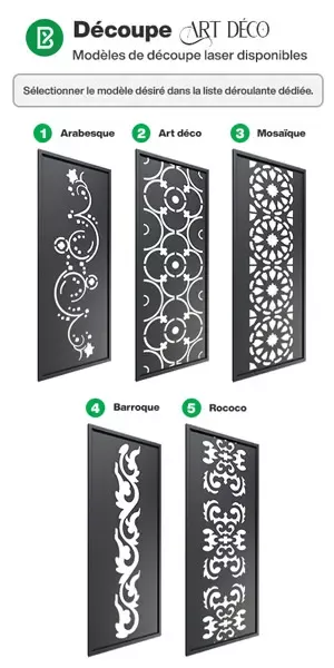 Modèles de découpe laser Art déco