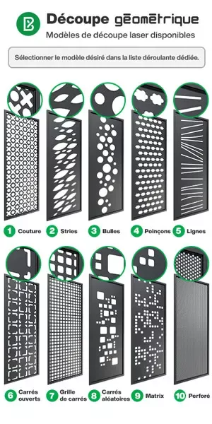 Modèle de découpe laser Géométrique