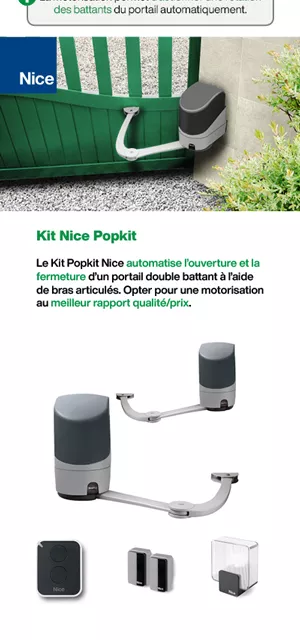 Aide sur la motorisation pour portail double battant en aluminium