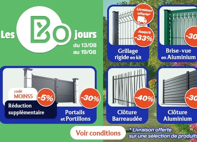 Bodeor : Profitez de Bo jours sur nos portails et portillons aluminium