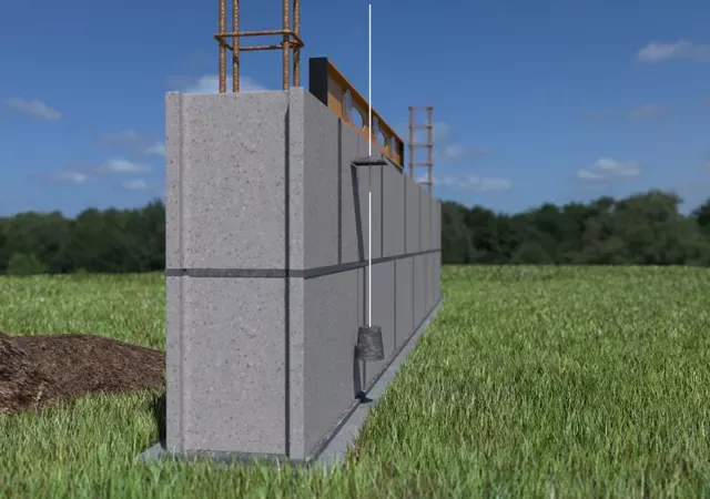 Construction d'un muret de clôture - Vérifier niveau