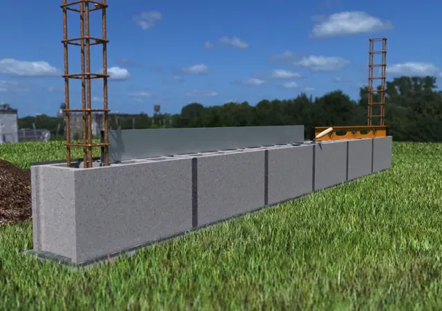 Construction d'un muret de clôture - Vérifier niveau première rangée de parpaings