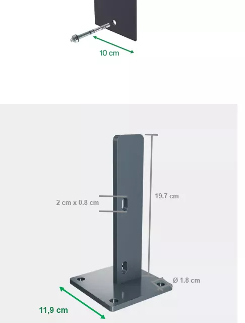 Dimensions des platines