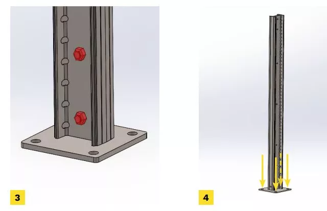 Clôture piscine : fixation des poteaux sur platine