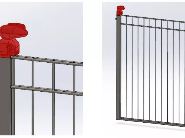 Portillon piscine : fixation de la serrure locinox