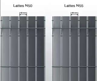 Brise vue : Comparaison d'une maille N50 et N55