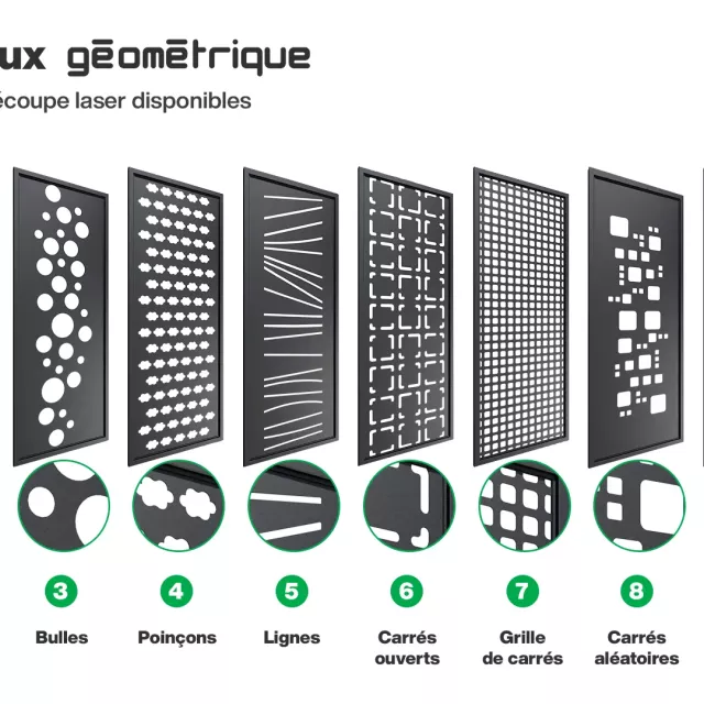 Infographie Bordeaux découpe  Géométrique