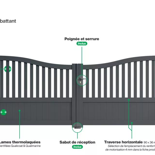 Infographie portail double battant Caire
