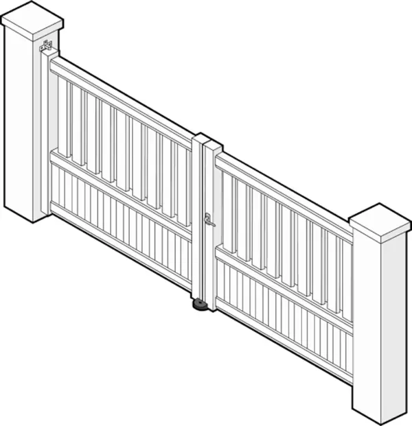Portail : Portail aluminium double battant